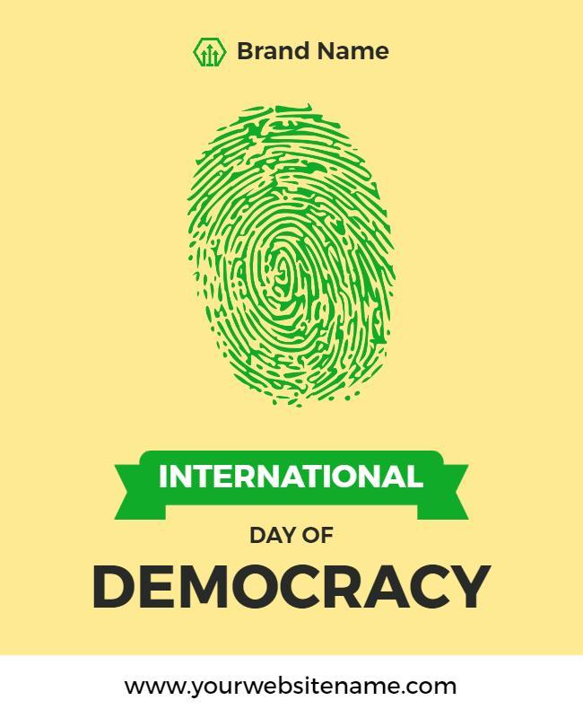 International Day Of Democracy Celebration Flyer Template