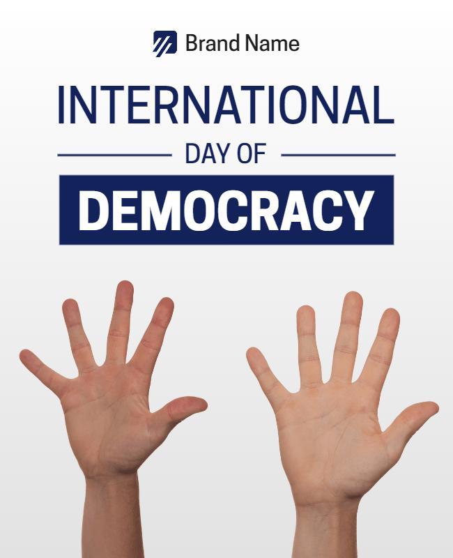 International Day Of Democracy Celebration Flyer Template