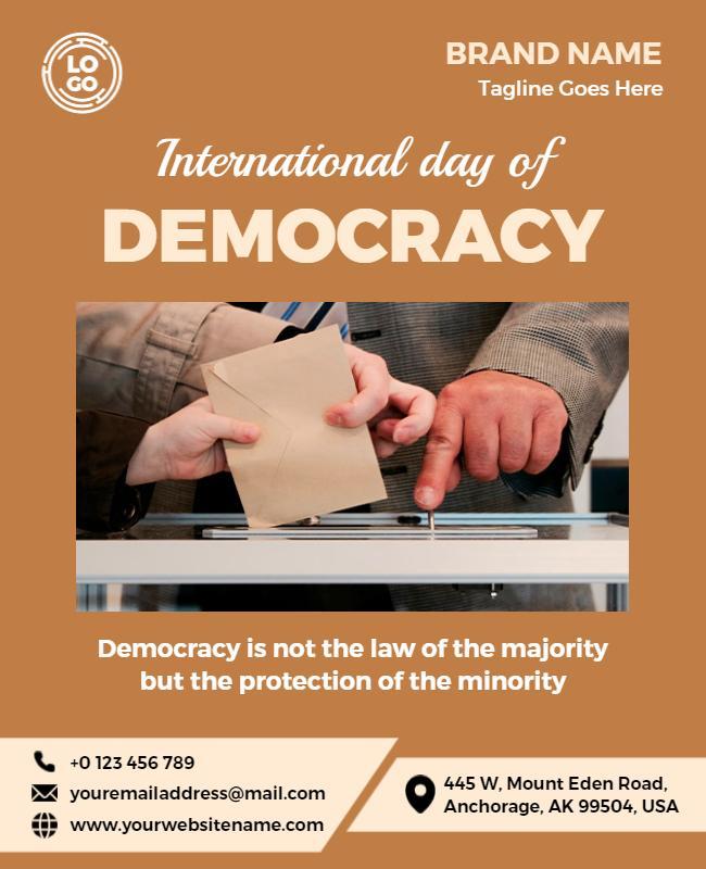 International Day Of Democracy Event Flyer Template