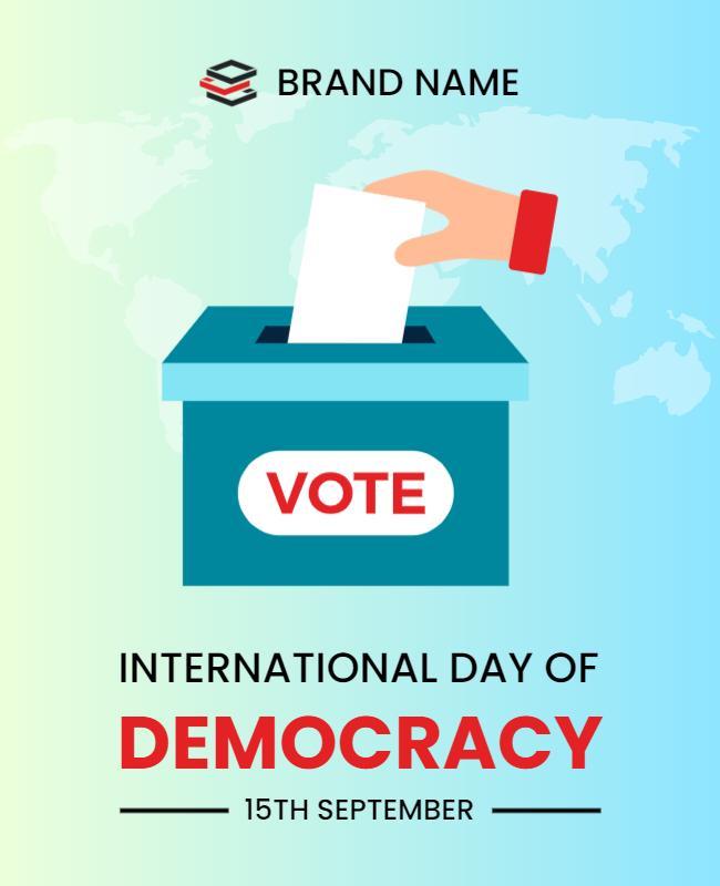 International Day Of Democracy Vote Flyer Template