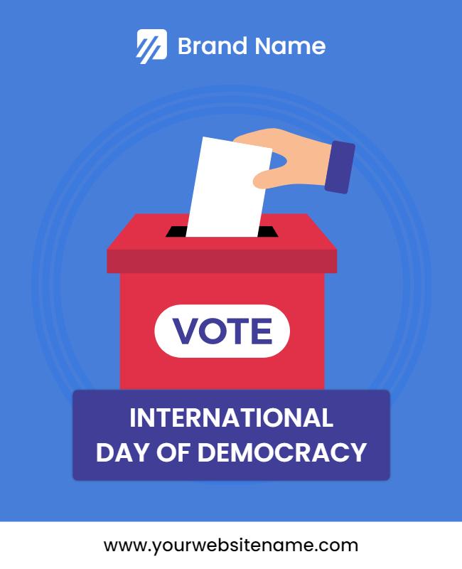 International Day Of Democracy Voting Flyer Template