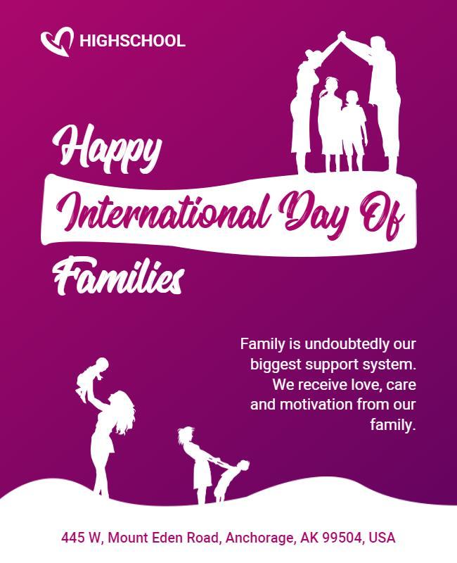 International Day Of Families Celebration Flyer Template