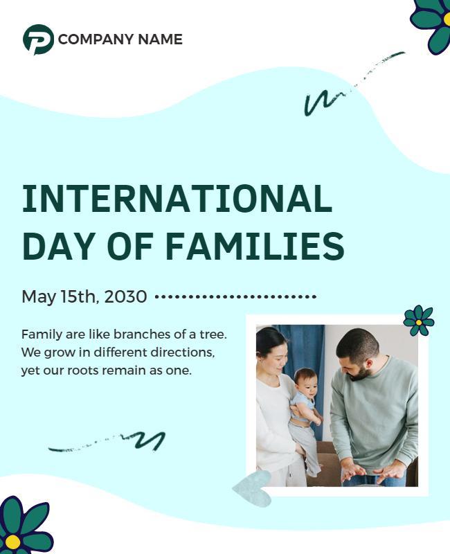 International Day Of Families Celebration Flyer Template