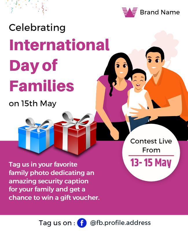 International Day Of Families Celebration Flyer Template