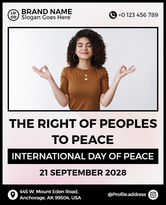 International Day Of Peace Celebration Flyer Template