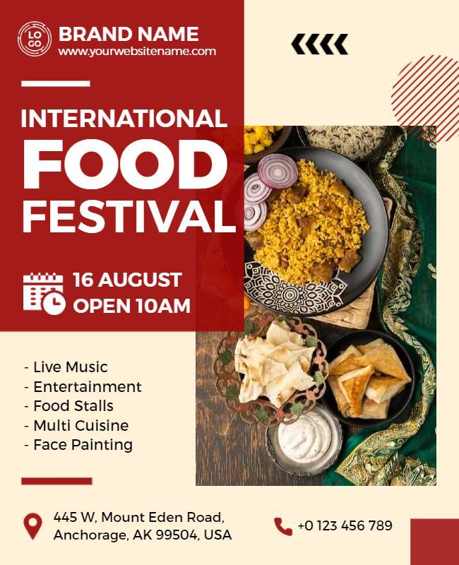 International Food Festival Event Flyer Template