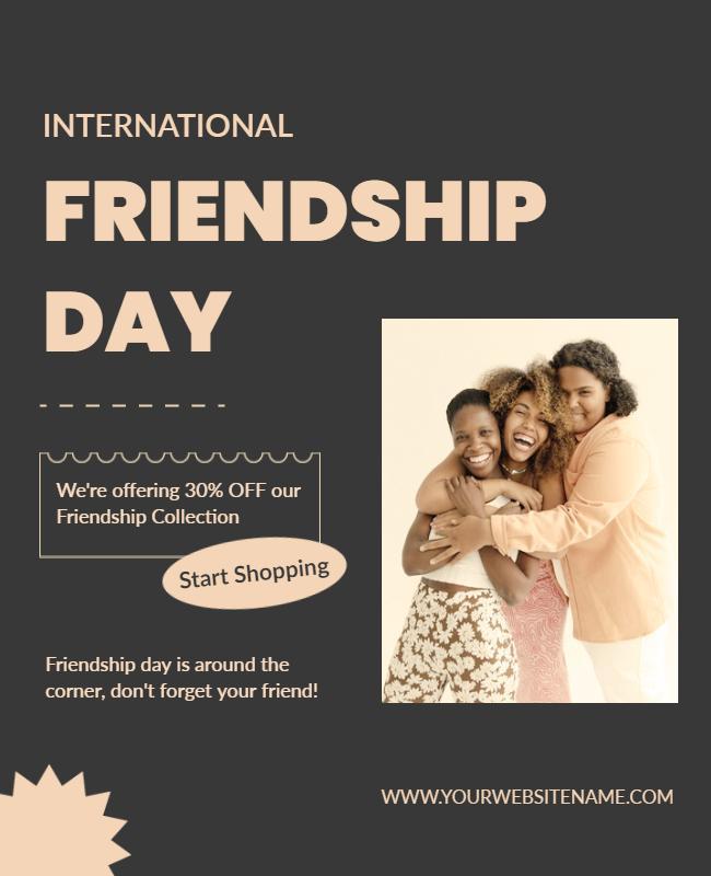 International Friendship Day Celebration Flyer Template