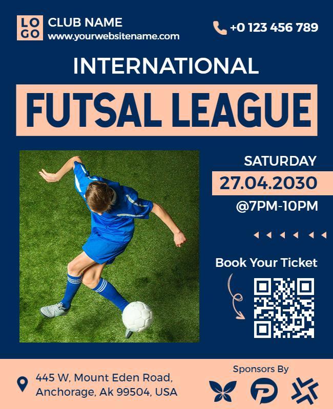 International Futsal League Event Flyer Template