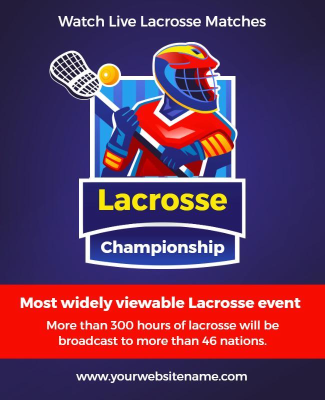 International Lacrosse Championship Event Flyer Template