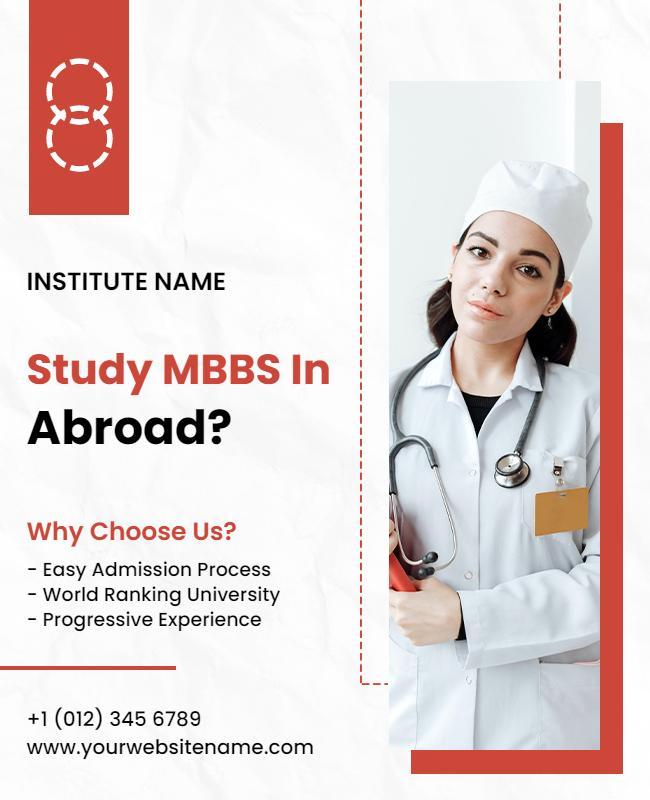 International Mbbs Program Promotion Flyer Template