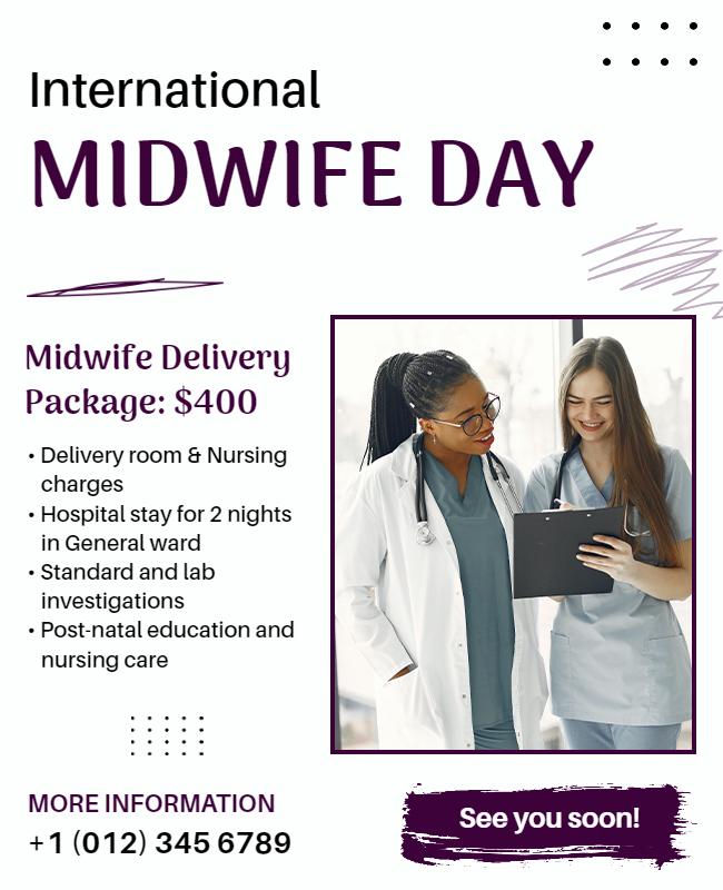 International Midwife Day Event Announcement Flyer Template