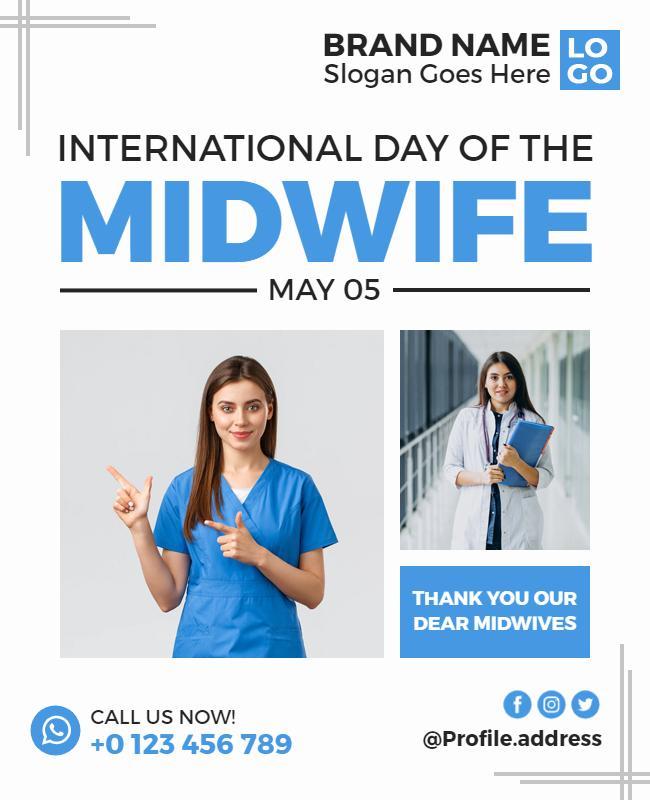 International Midwifery Day Celebration Flyer Template