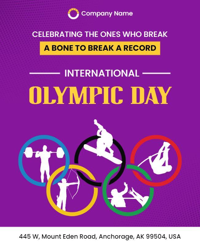 International Olympic Day Celebration Flyer Template