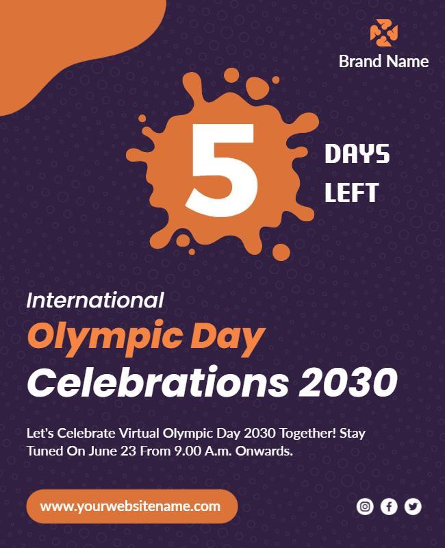 International Olympic Day Celebration Flyer Template