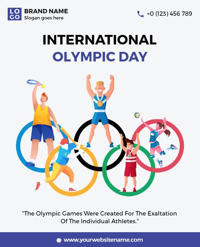 International Olympic Day Celebration Flyer Template