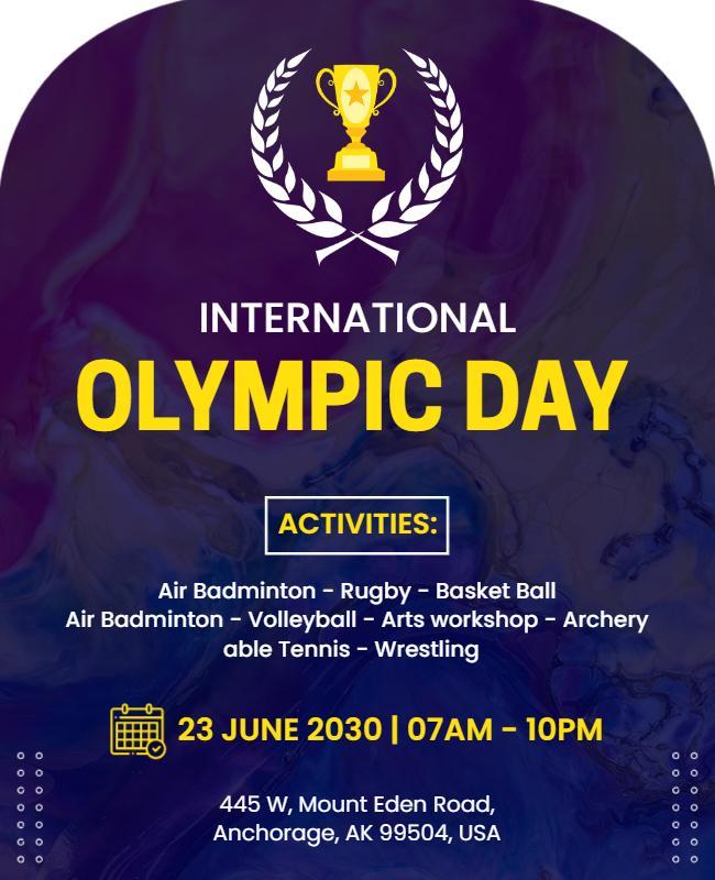 International Olympic Day Celebration Flyer Template