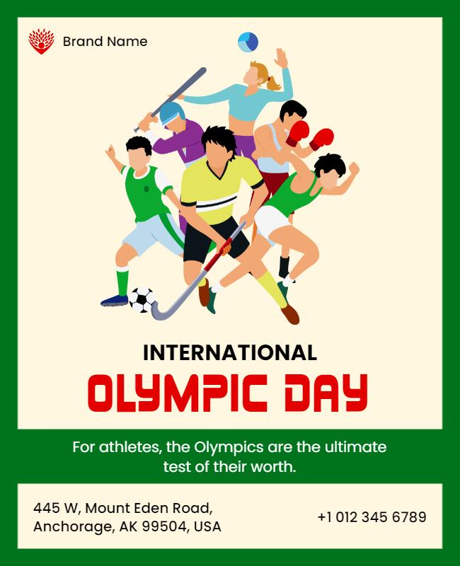 International Olympic Day Celebration Flyer Template