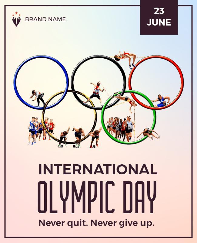 International Olympic Day Celebration Flyer Template