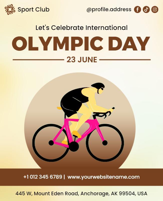 International Olympic Day Cycling Event Flyer Template