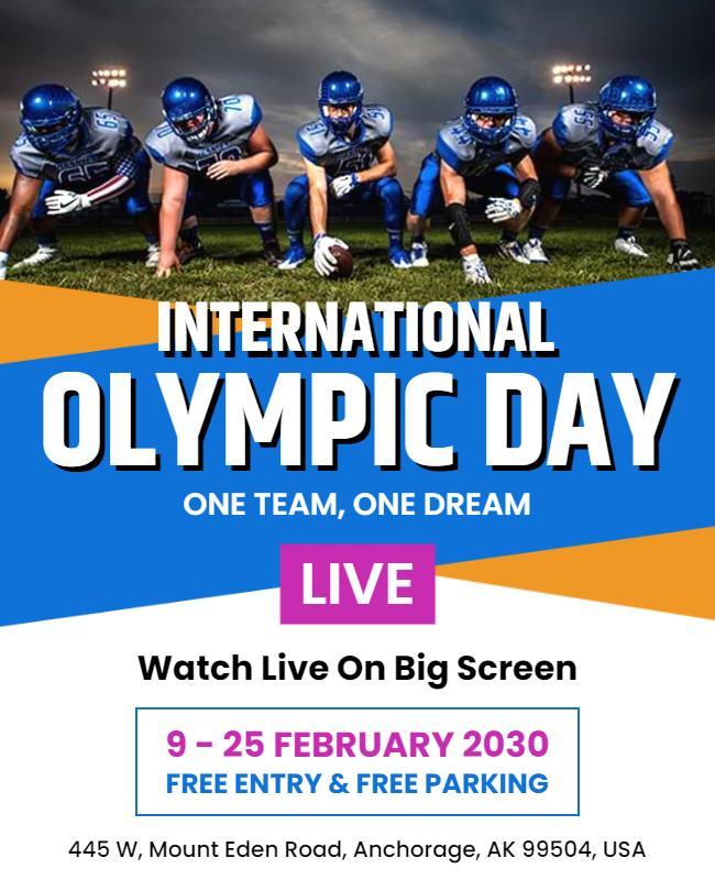 International Olympic Day Event Flyer Template