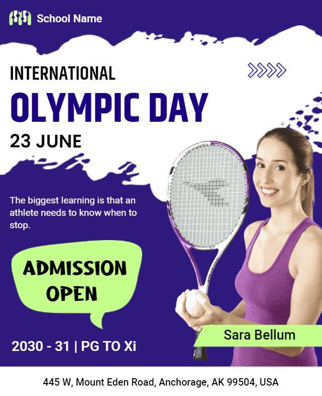 International Olympic Day Event Flyer Template