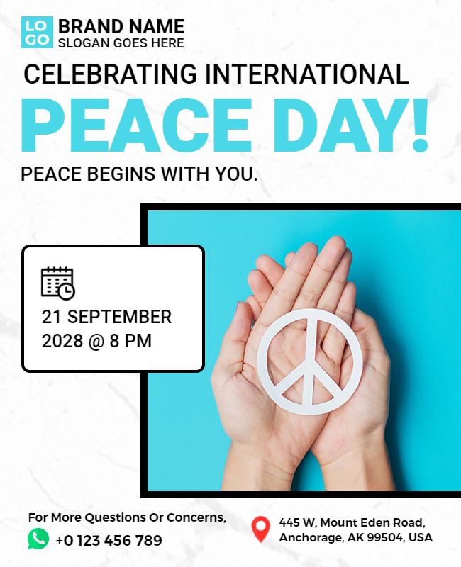 International Peace Day Celebration Flyer Template