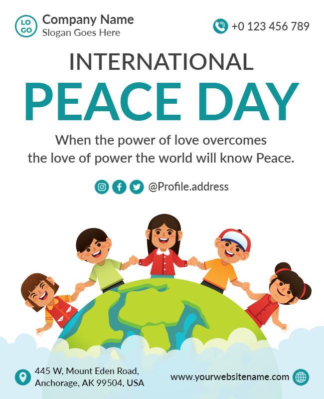 International Peace Day Celebration Flyer Template