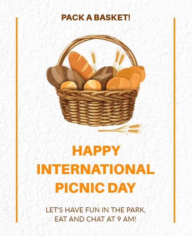 International Picnic Day Celebration Flyer Template