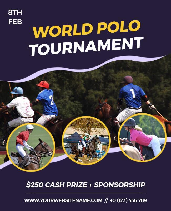 International Polo Tournament Event Flyer Template