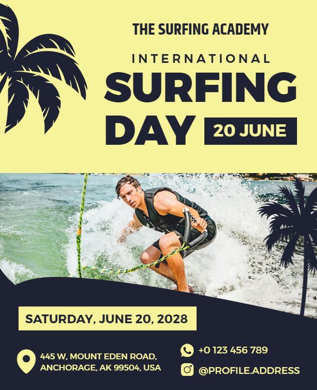 International Surfing Day Event Flyer Template