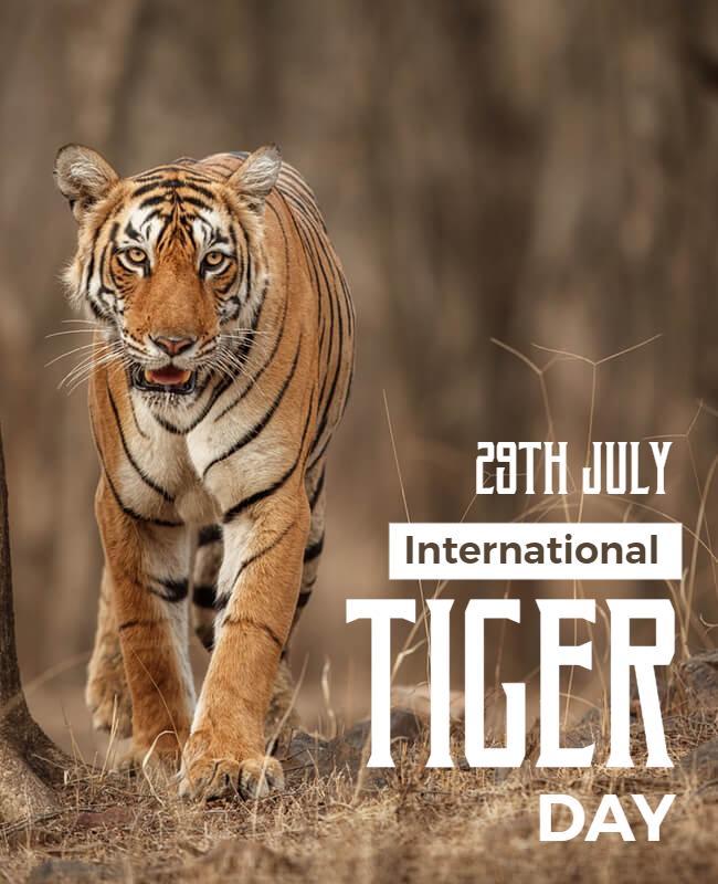 International Tiger Conservation Awareness Flyer Template