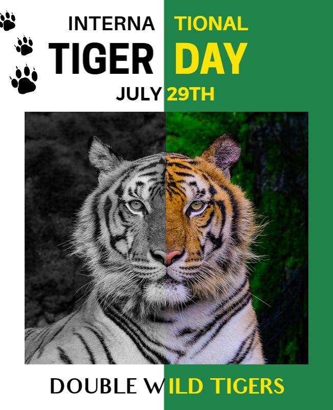 International Tiger Day Awareness Flyer Template