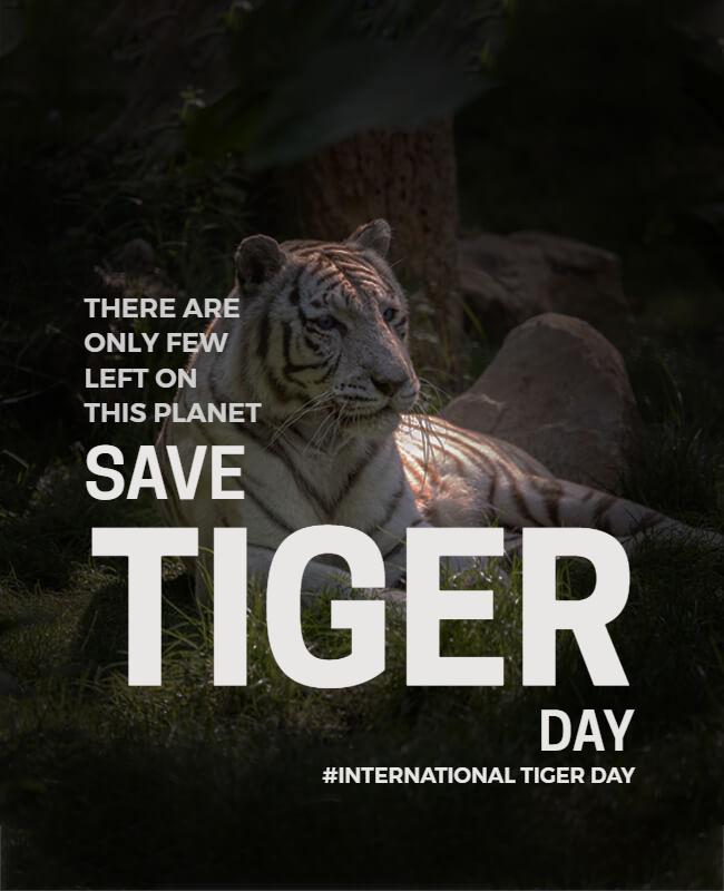 International Tiger Day Awareness Flyer Template