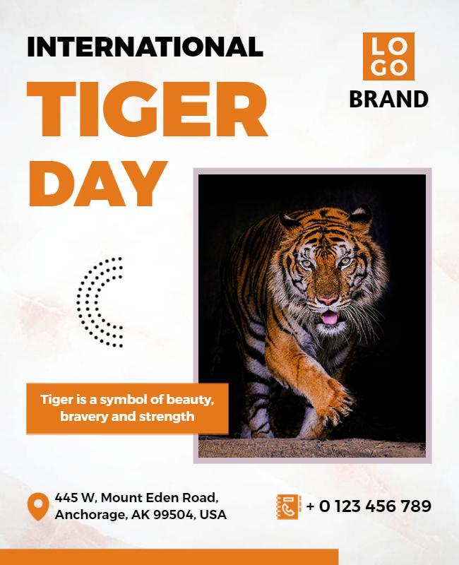 International Tiger Day Celebration Flyer Template