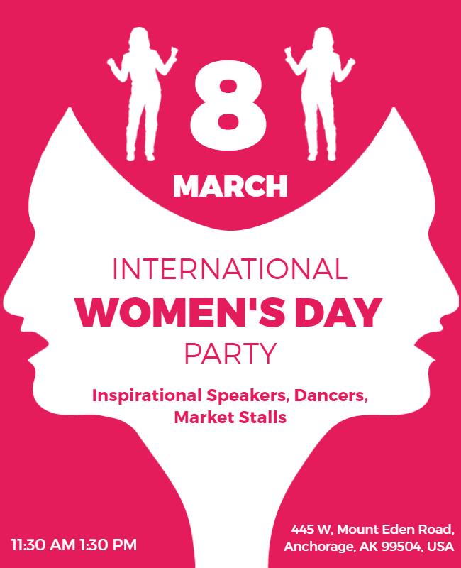 International Womens Day Celebration Flyer Template