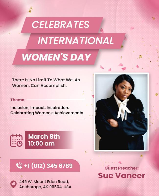 International Womens Day Celebration Flyer Template