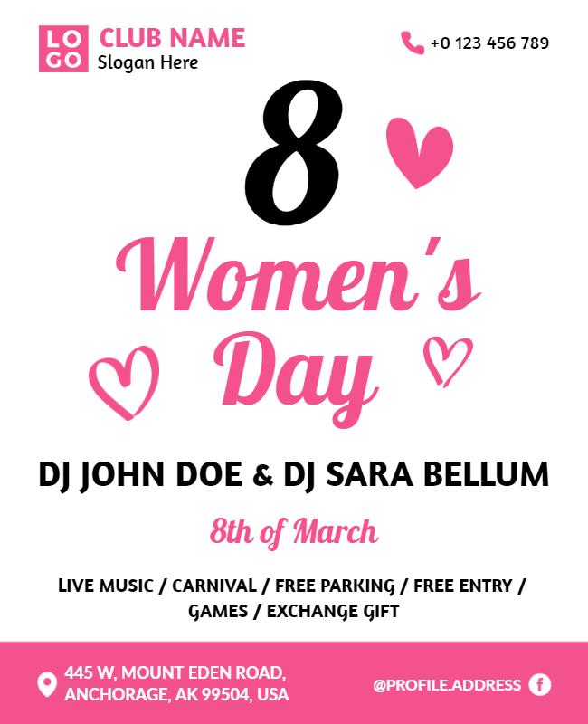 International Womens Day Celebration Flyer Template