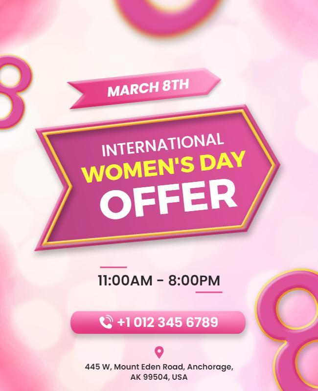 International Womens Day Special Offer Flyer Template