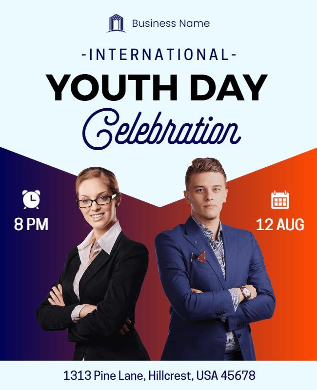 International Youth Day Celebration Flyer Template