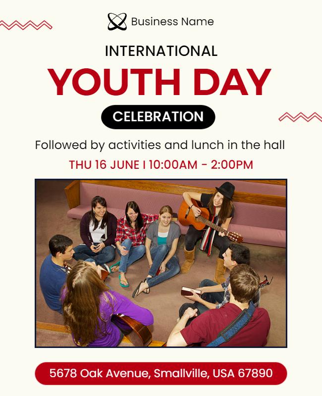 International Youth Day Celebration Flyer Template