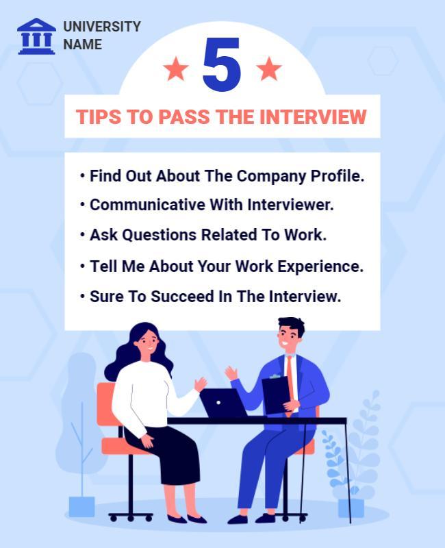 Interview Preparation Tips Event Flyer Template