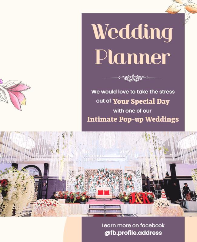 Intimate Pop Up Wedding Planner Flyer Template