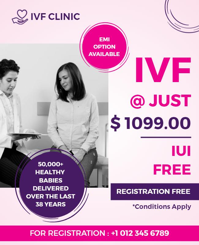 Ivf Clinic Affordable Treatment Flyer Template