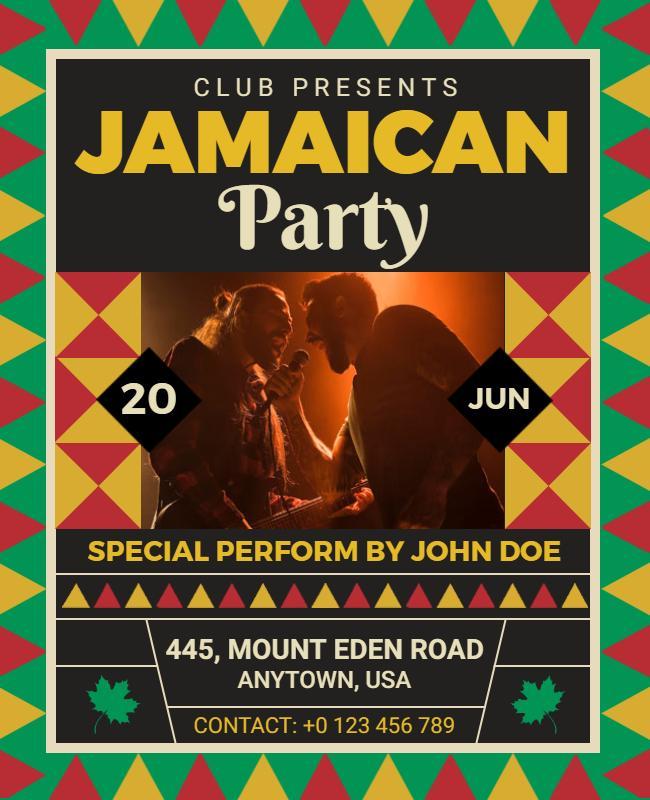 Jamaican Cultural Party Event Flyer Template