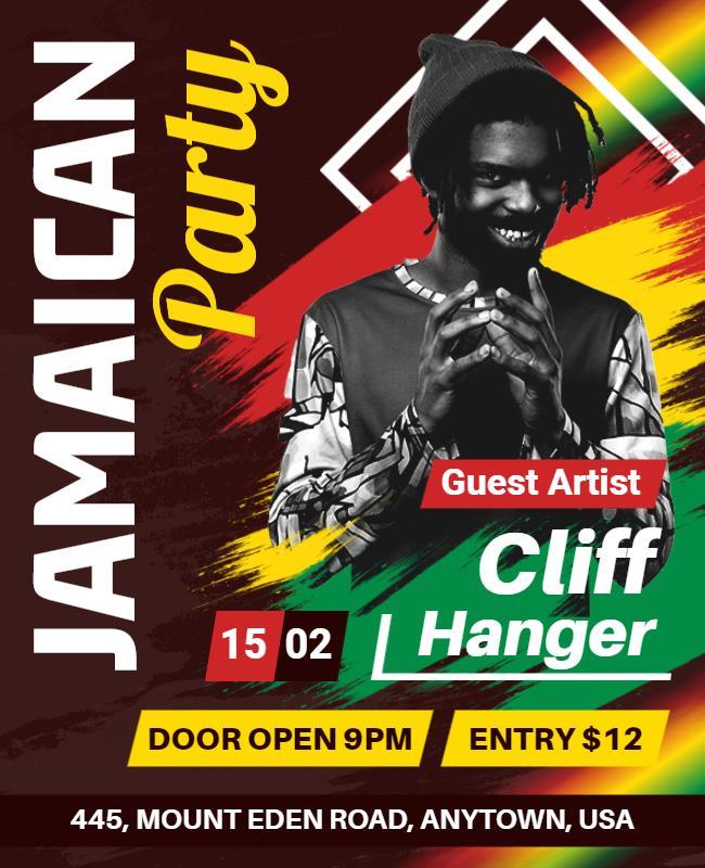 Jamaican Music Party Event Flyer Template