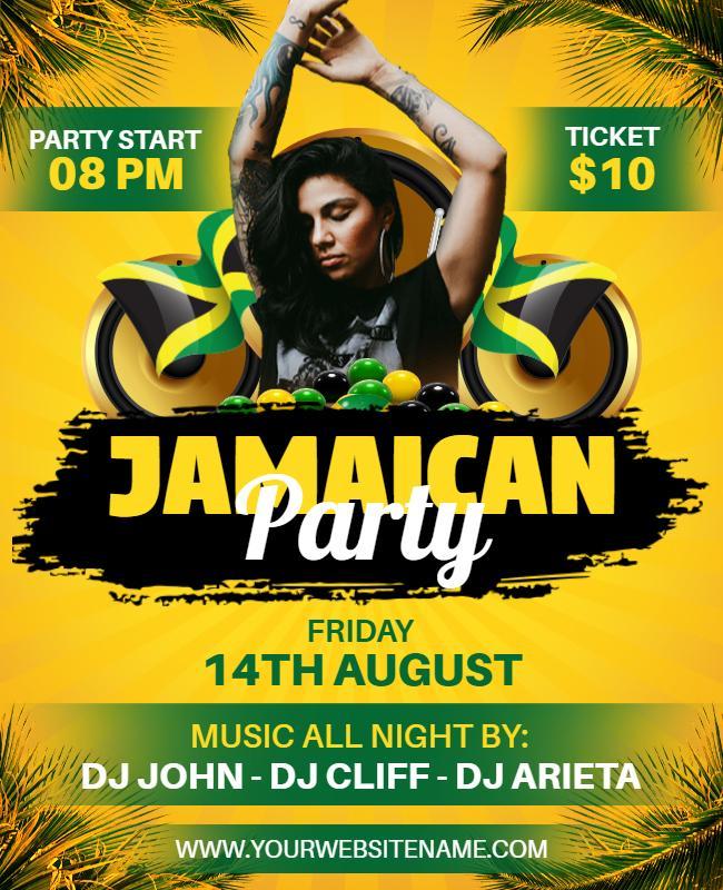 Jamaican Party Music Event Flyer Template