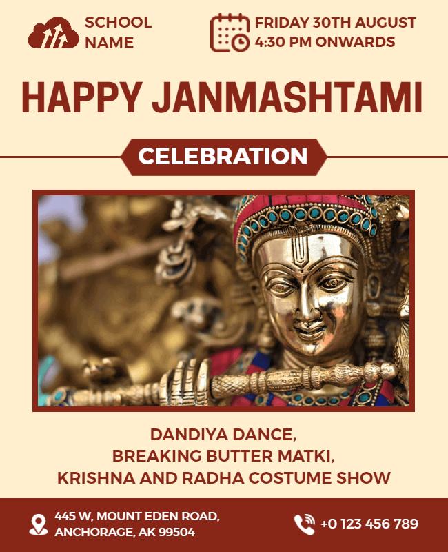 Janmashtami Celebration Event Flyer Template