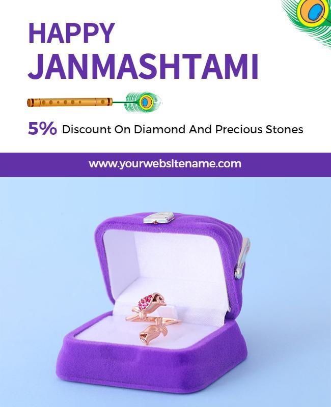 Janmashtami Jewelry Discount Event Flyer Template