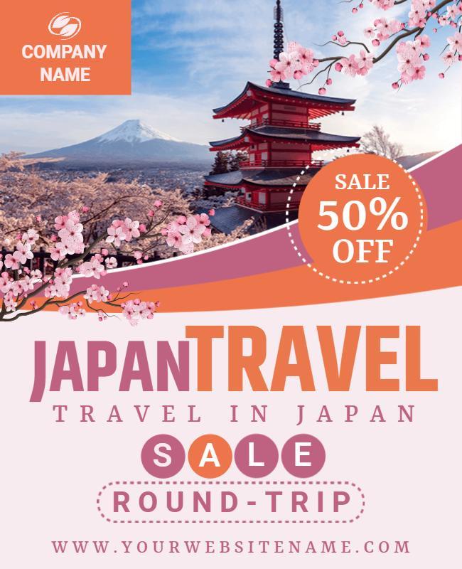 Japan Travel Sale Promotion Flyer Template