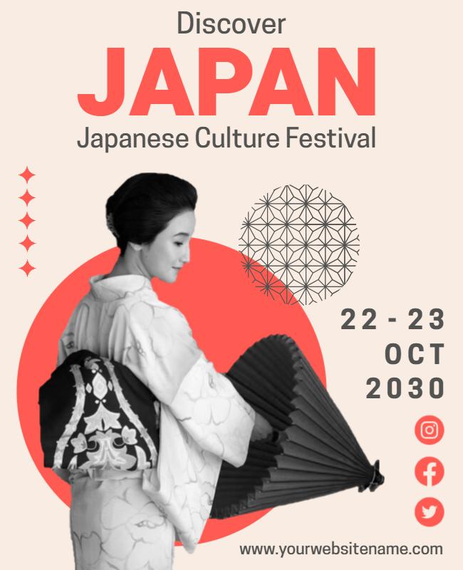 Japanese Culture Festival Event Flyer Template